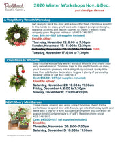 A Verry Merry Wreath Workshop on Nov. 12, 2026 from 6:00 to 7:30pm