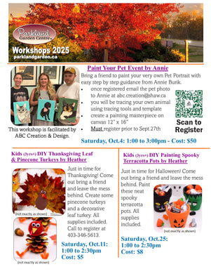 KIDS (3yrs+) DIY Painting Spooky Terracotta Pots on Sat. Oct 25 from 1 to 2:30pm