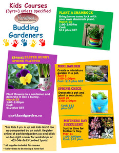 KIDS Mini Garden - Saturday, April 6 - 1 to 2pm