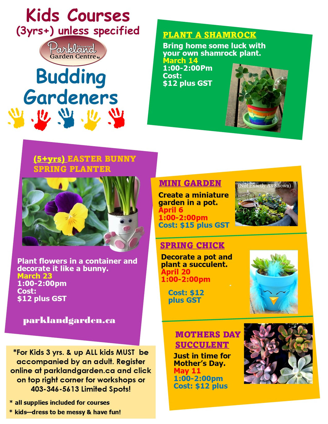 KIDS Mini Garden - Saturday, April 6 - 1 to 2pm