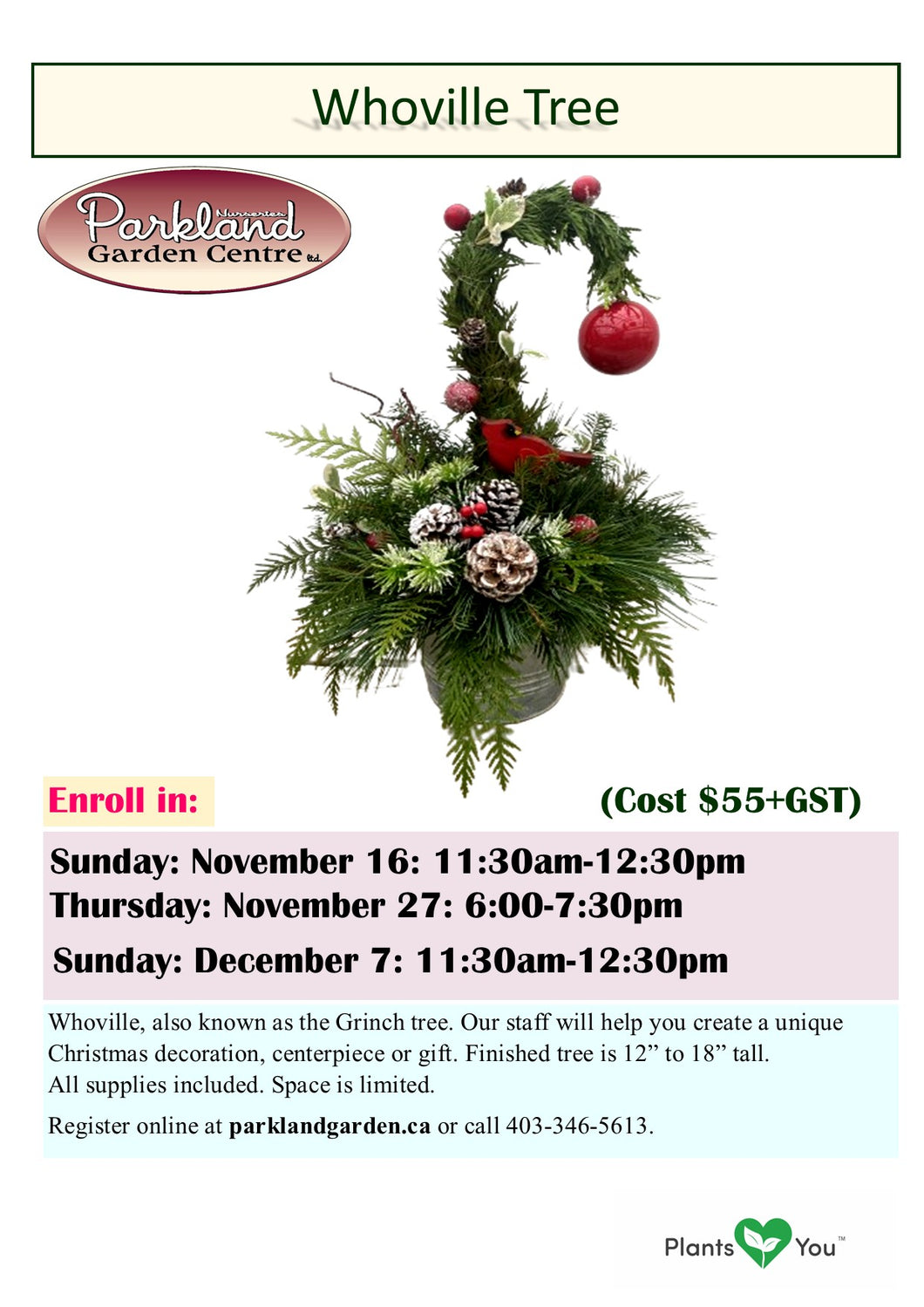 Whoville Tree - Nov 27 from 6:00 to 7:30pm