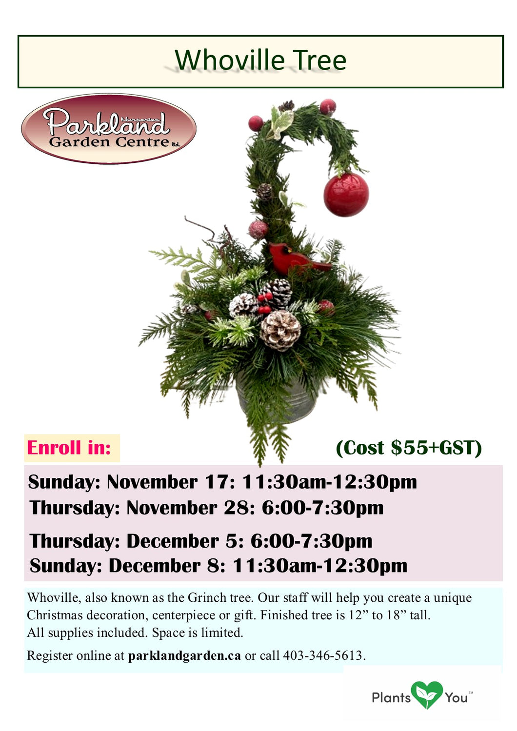 Whoville Tree - Nov. 17 from 11:30am to 12:30pm